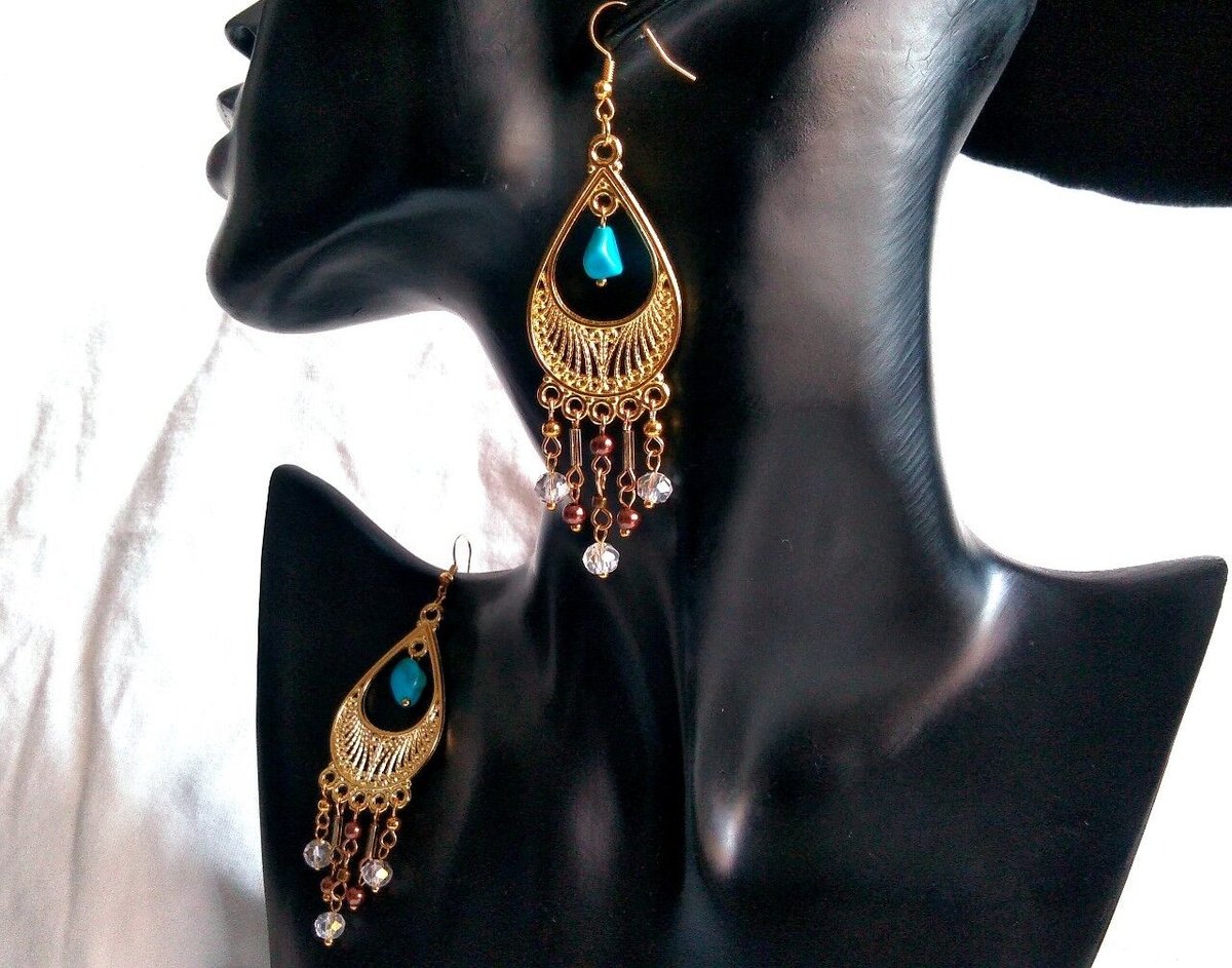 秋のエスニックイヤリング +*【ピアス可】 | ハンドメイド雑貨店