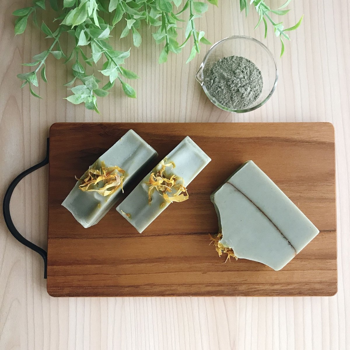 ミント＆クレイ コールドプロセス製法 手作り石けん 1個 ミント＆クレイ コールドプロセス製法 手作り石けん 1個