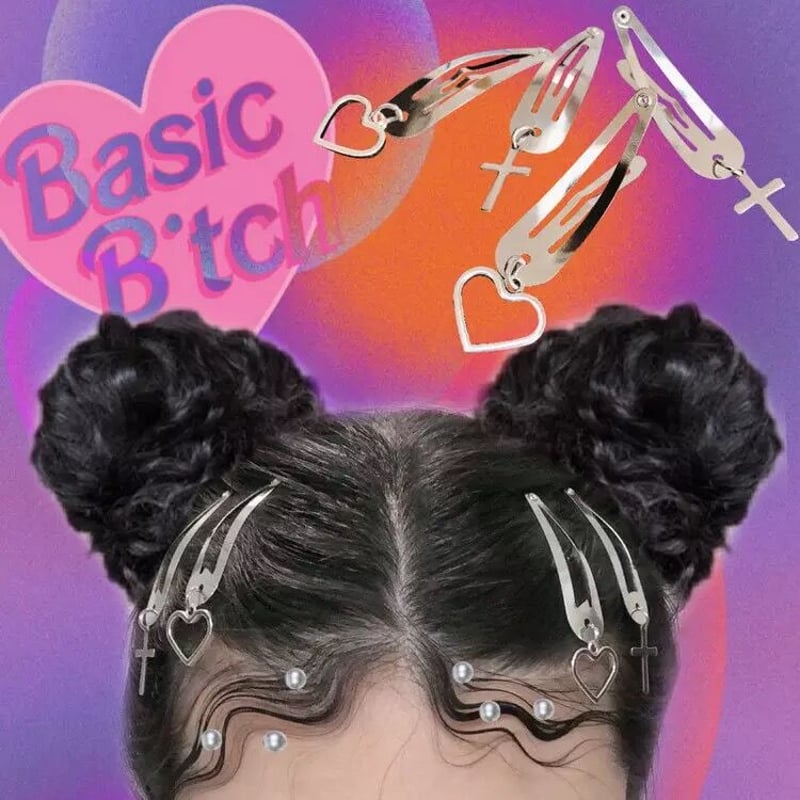 5type シルバー チャーム ヘアピン 2セット | Barbie Queen