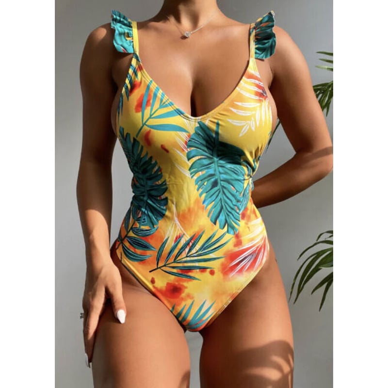 フリルバックレスブラジリアンワンピース | Liana🌺