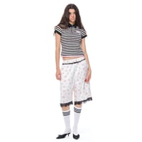PURE LOVE PIGLET LACE POLO BLACK