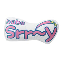 Srrybabe classic logo Pillow Pink
