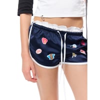 PURE LOVE STICKER SATIN SHORTS