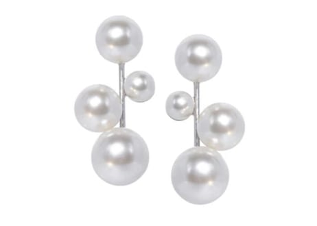 美品 Elizabeth Bower ロングドロップパールピアス ゴールド Elizabeth Bowerロングドロップパールピアス