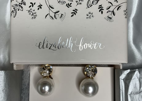【レンタルご予約分】Elizabeth Bower Duet Stud（ゴールド） イヤリング パール