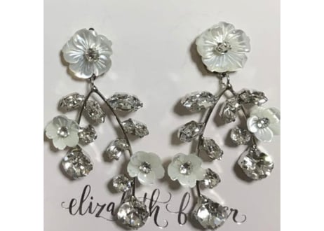 【レンタルご予約分】Elizabeth Bower Morning Petal Dropシルバー イヤリング