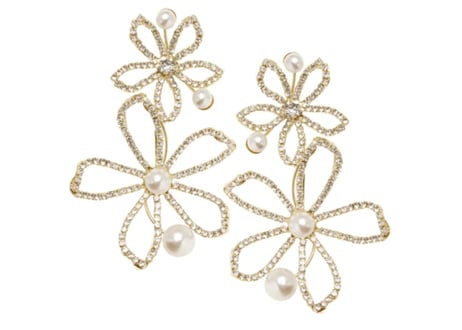 【レンタルご予約分】Elizabeth Bower Pavet Pearl Earring ゴールドイヤリング