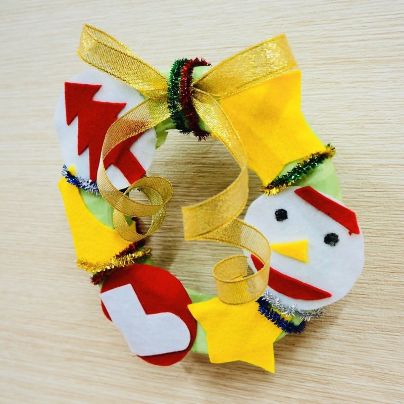工作キット】 フェルトで飾る! クリスマスリース キット | こどもこう