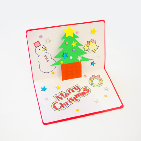 【工作キット】 飛び出す! 手づくりクリスマスカード キット