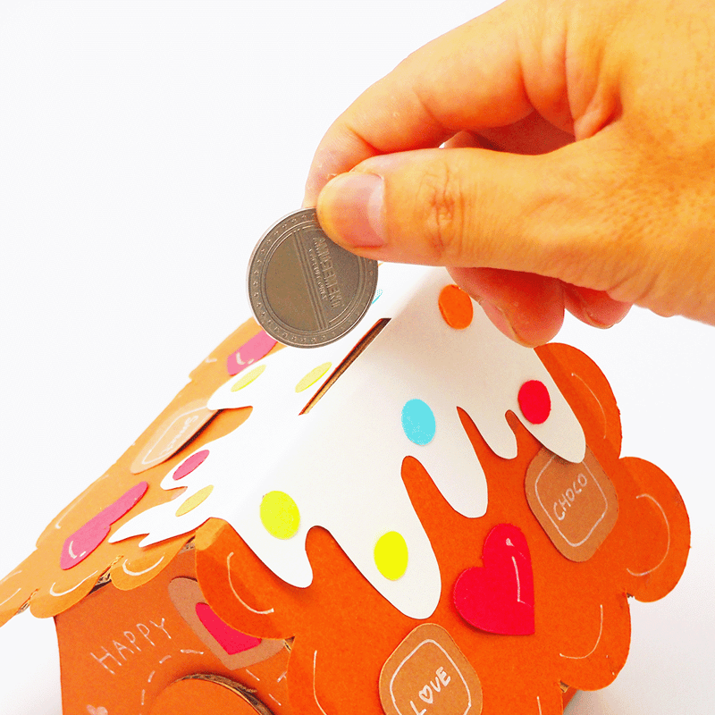 工作キット】おかしのおうち貯金箱 キット | こどもこうさく研究