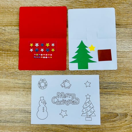 【工作キット】 飛び出す! 手づくりクリスマスカード キット