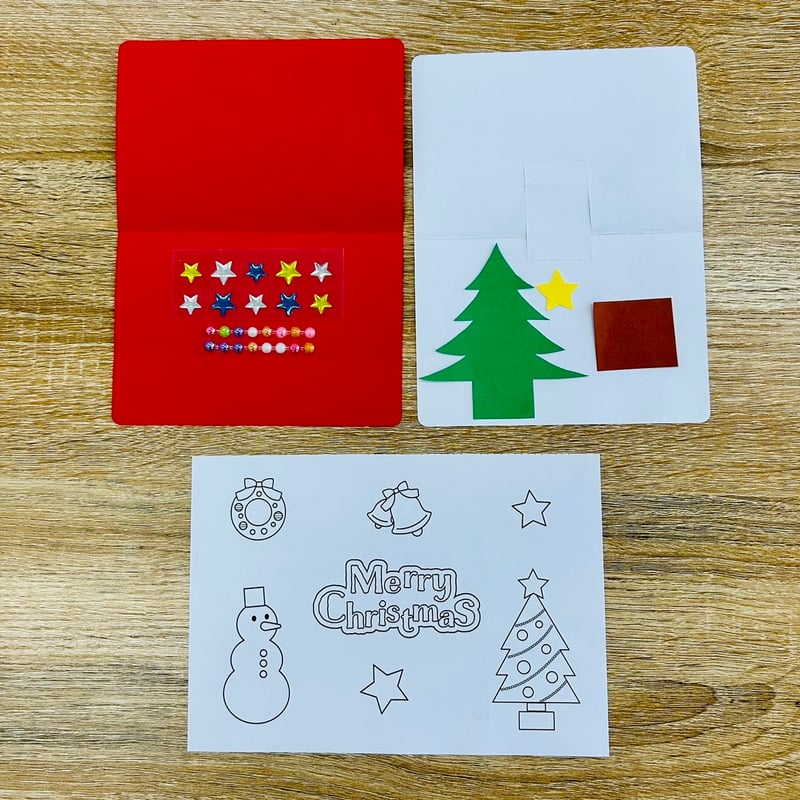 工作キット】 飛び出す! 手づくりクリスマスカード キット