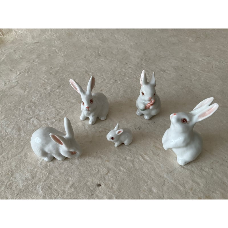 陶器ミニチュアシリーズ「白うさぎ」 | GRASS Arts&Crafts 陶器ミニチュアシリーズ「白うさぎ」 | GRASS Arts&Crafts