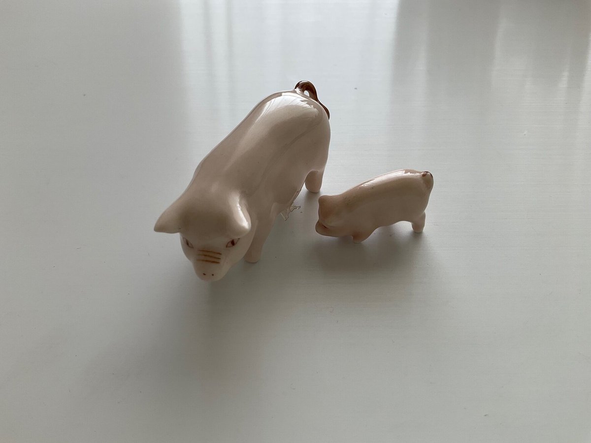 陶器ミニチュアシリーズ「親子のブタ」 | GRASS Arts&Crafts