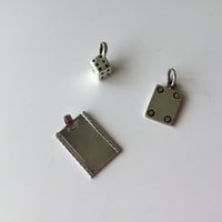 ９２５シルバーペンダントトップ「ネームタグ・ダイス」