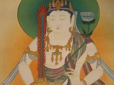 文殊菩薩（マンジュシュリー）像◆仏教　チベット-A5 文殊菩薩（マンジュシュリー）像◇仏教 チベット-A5