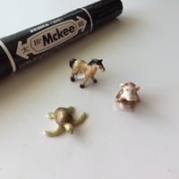 陶器ミニチュアシリーズ「ウミガメ　馬　サル」
