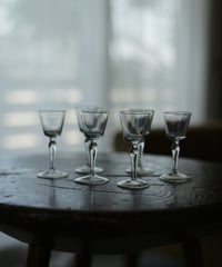 【夏の特集：18世紀のガラス】ブルギニョングラス うす黄緑 6客組