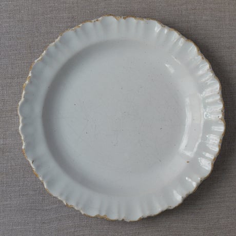 ムスティエ釉 大きめの絵皿 φ28cm 有難