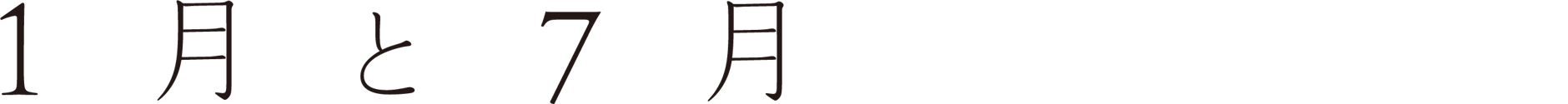 1月と7月 フランスアンティーク