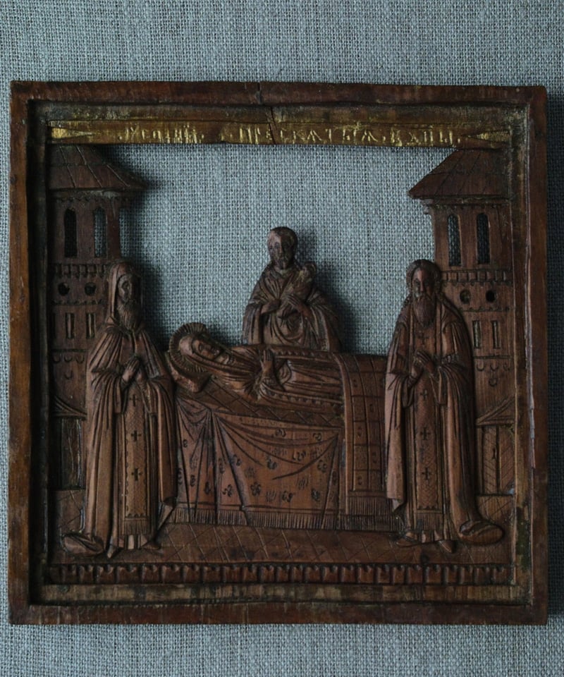 ギリシアの木彫り絵 | 1月と7月 フランスアンティーク