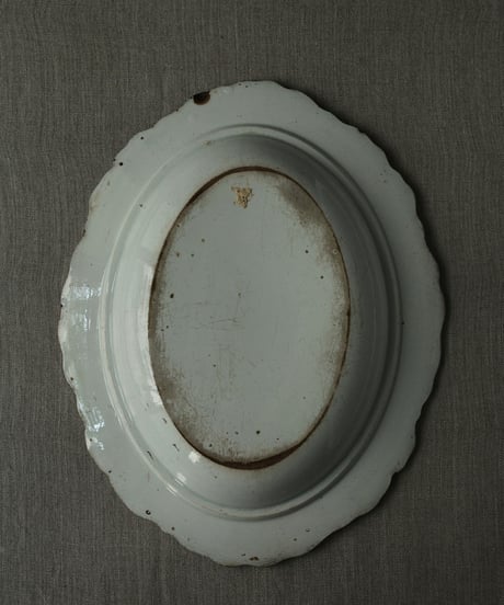 トゥルネー窯 クリームウェアみたいなオーバル皿