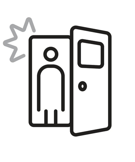 扉開閉注意