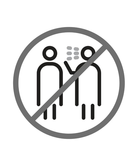 マスクを外した会話禁止