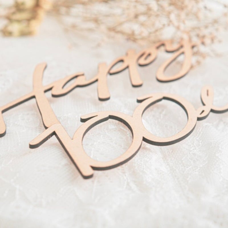 木製ガーランド お食い初め レターバナー Happy 100days | woodcraft