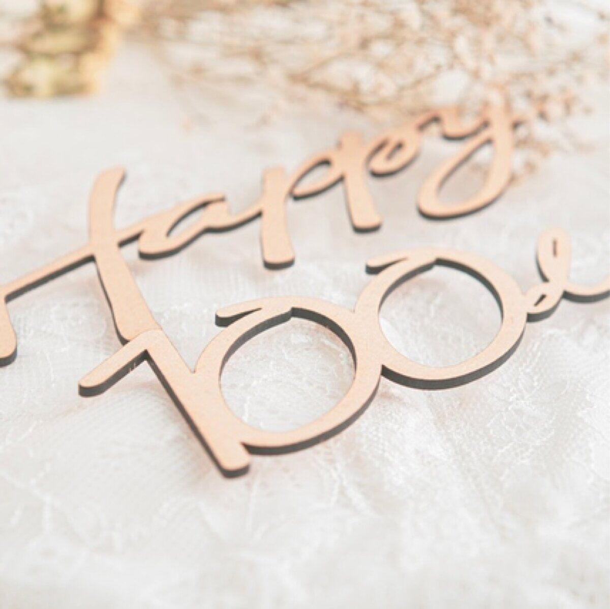 木製ガーランド お食い初め レターバナー Happy 100days | woodcraft