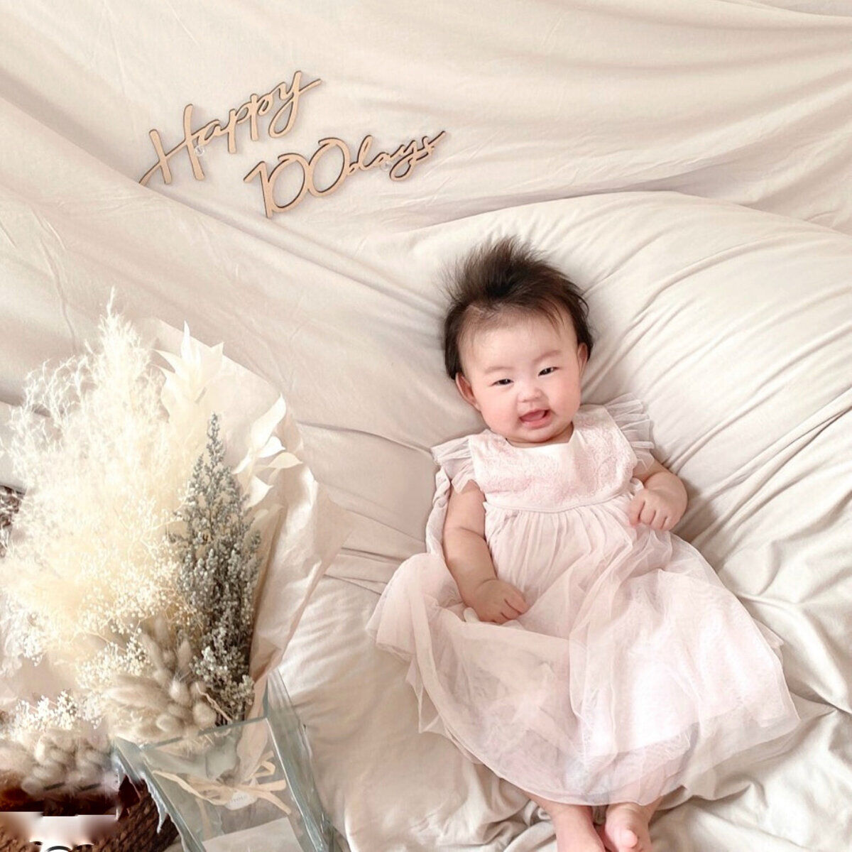 木製ガーランド お食い初め レターバナー Happy 100days | woodcraft