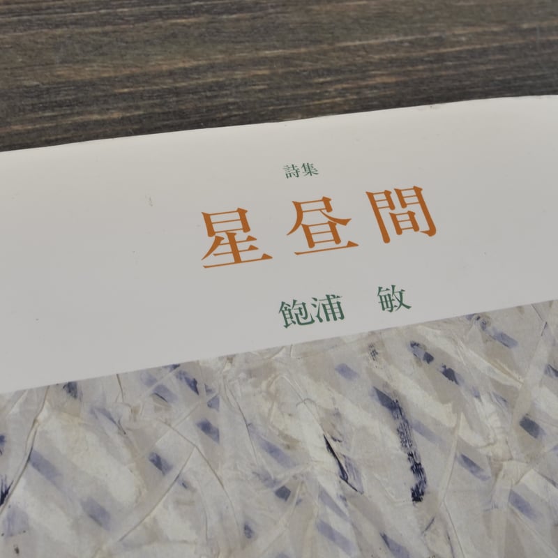 詩集 星昼間 ぷしぃぴろーま 飽浦 敏 ※第20回山之口貘賞 | 古書店うみ