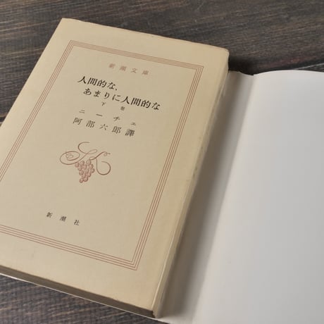 人間的な、あまりに人間的な　上下巻　	ニーチェ/阿部六郎  訳 （新潮文庫）　※再入荷