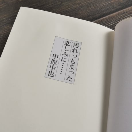 汚れっちまった悲しみに……　中原中也（童話屋）