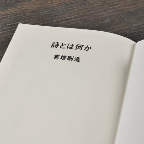 詩とは何か　吉増 剛造（講談社現代新書）