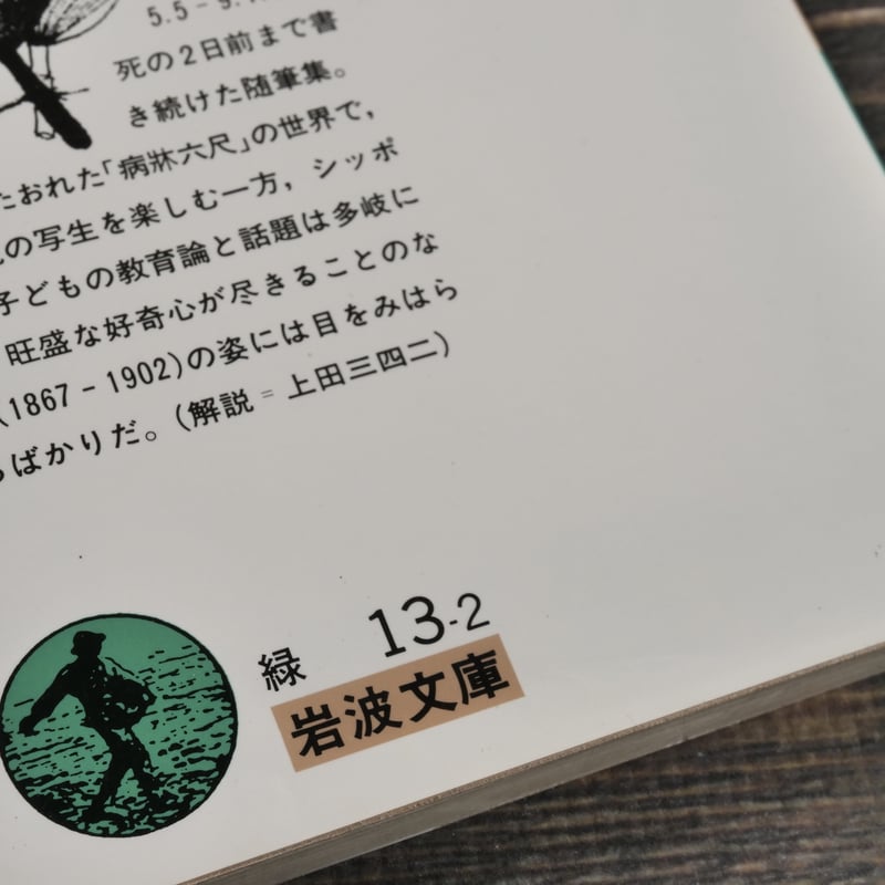病牀六尺 正岡子規（岩波文庫） | 古書店うみつばめ