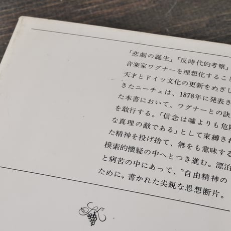 人間的な、あまりに人間的な　上下巻　	ニーチェ/阿部六郎  訳 （新潮文庫）　※再入荷