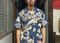 即納！SALE！『稲生物怪録』アロハシャツ　紺色
