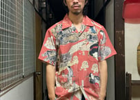 即納！SALE！『稲生物怪録』アロハシャツ　朱色