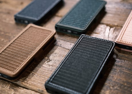 畳のiPhoneケース　無地ブラウン