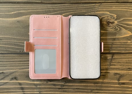畳のiPhoneケース　市松ピンク