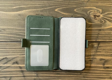 畳のiPhoneケース　市松グリーン