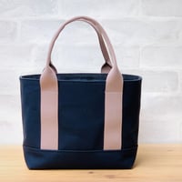トートバッグ S /ネイビー×スモーキーピンク