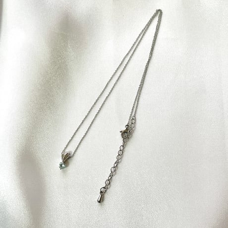 【3月の誕生石】アクアマリン ネックレス｜Silver925トップ×サージカルステンレスチェーン