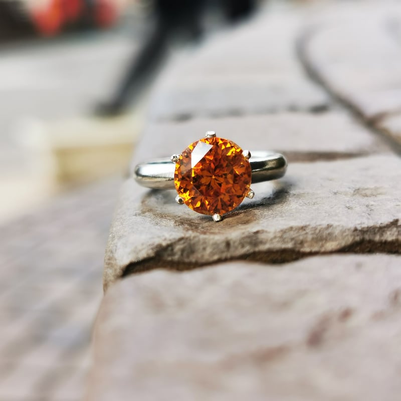 大粒スファレライト 一粒リング | ジュエリー春日