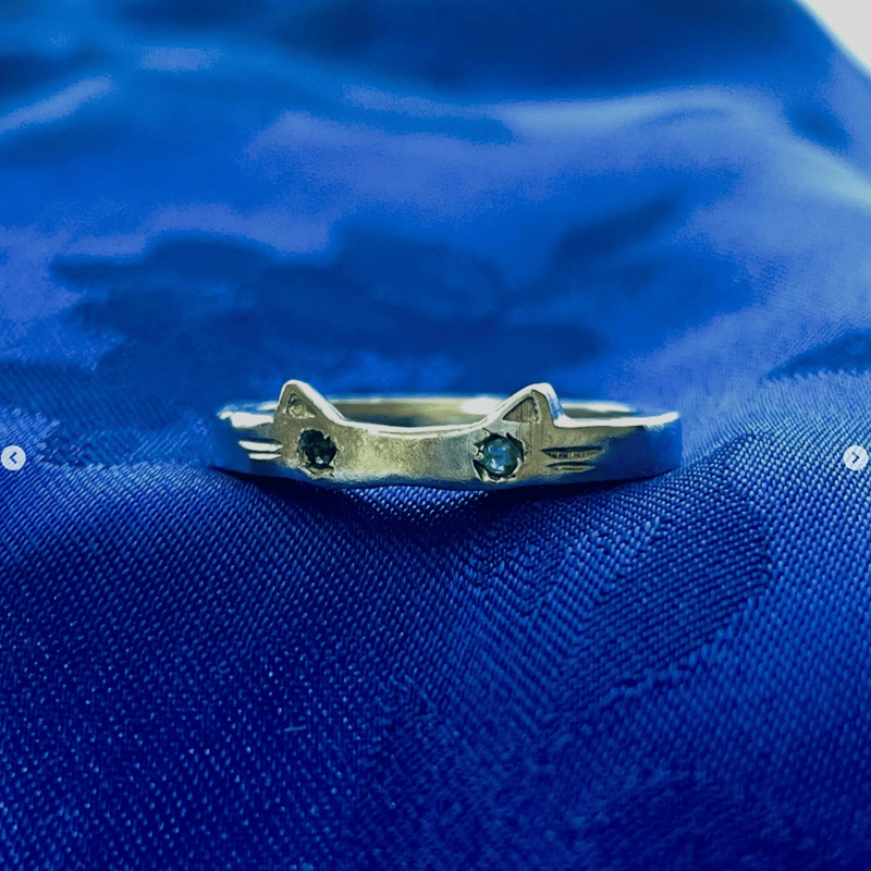 【5〜17号】猫の目リング/エメラルド 5〜17号】猫の目リング/エメラルド