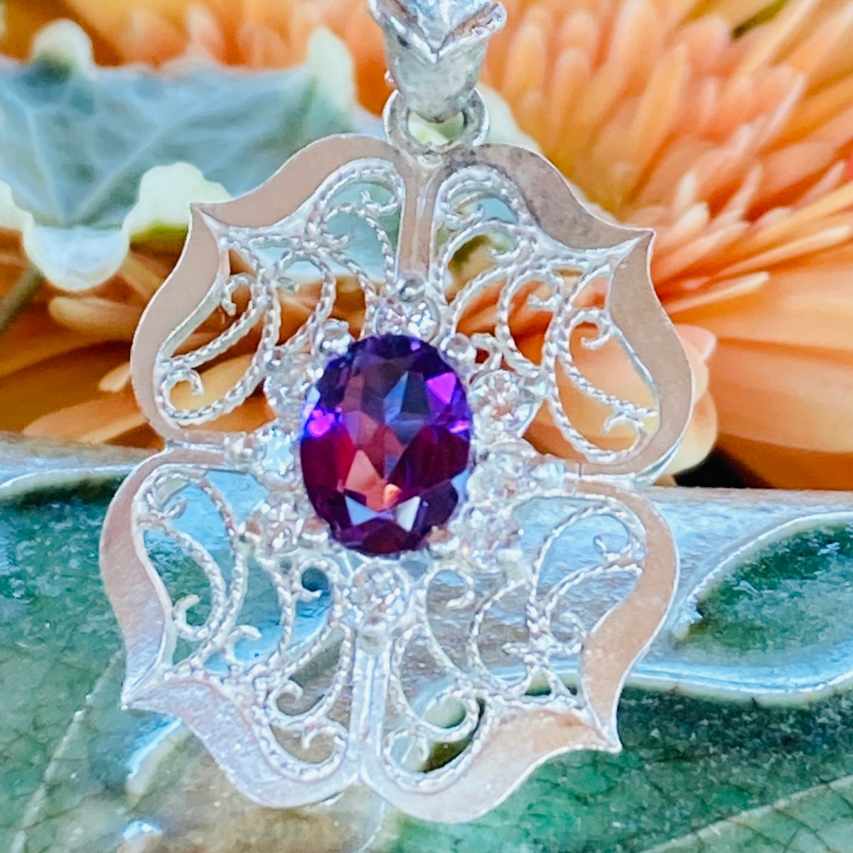 0618110 天然桃の木観音様ネックレス19.5＊22.5ミリ長さ66センチ