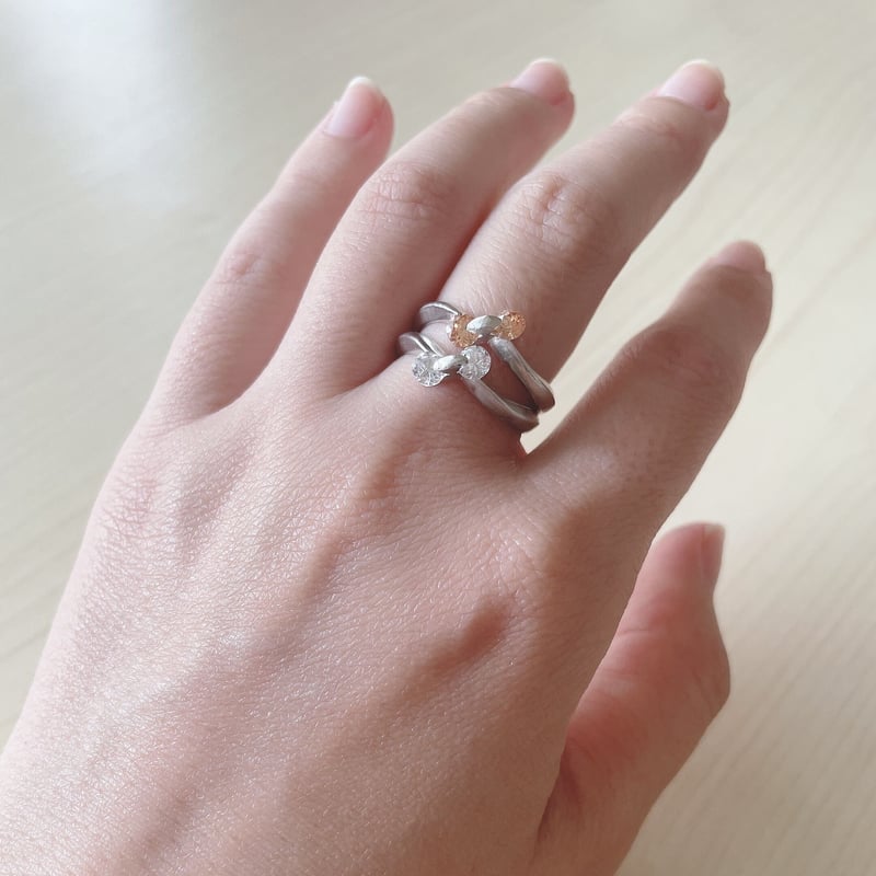 二粒リング「絆」/エシカルジュエリー | ジュエリー春日