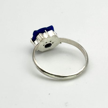 【お客様オーダー品】ねこの匠枠リング｜猫カット ラピスラズリ