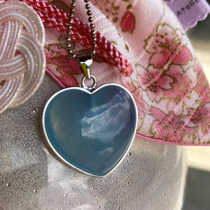 ポンテベッキオ　ハート型アクアマリンダイヤリング ポンテベッキオ ハート型アクアマリンダイヤリング